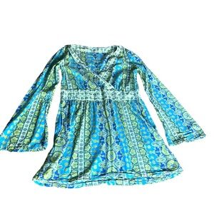 Athleta Nirvana Tunic Blue‎ Skies Ornate